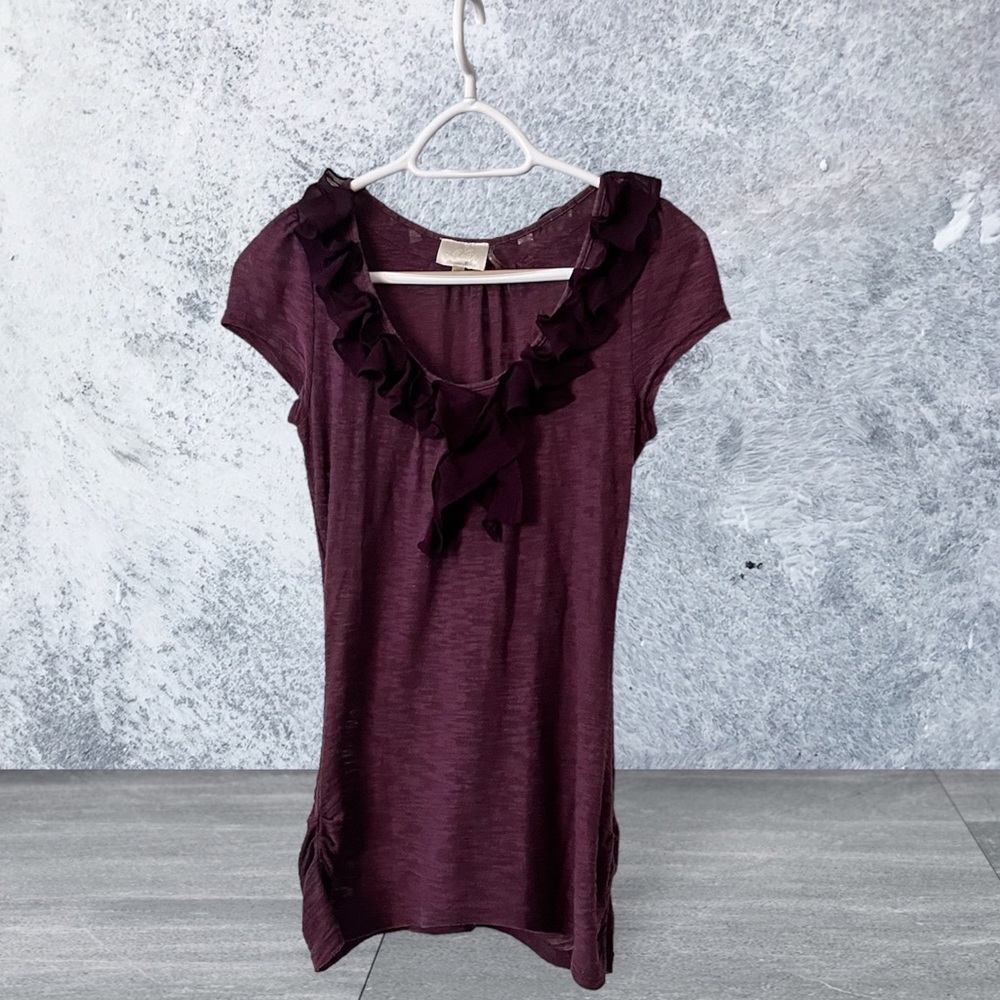 Luluvia Purple Ruffle Tank